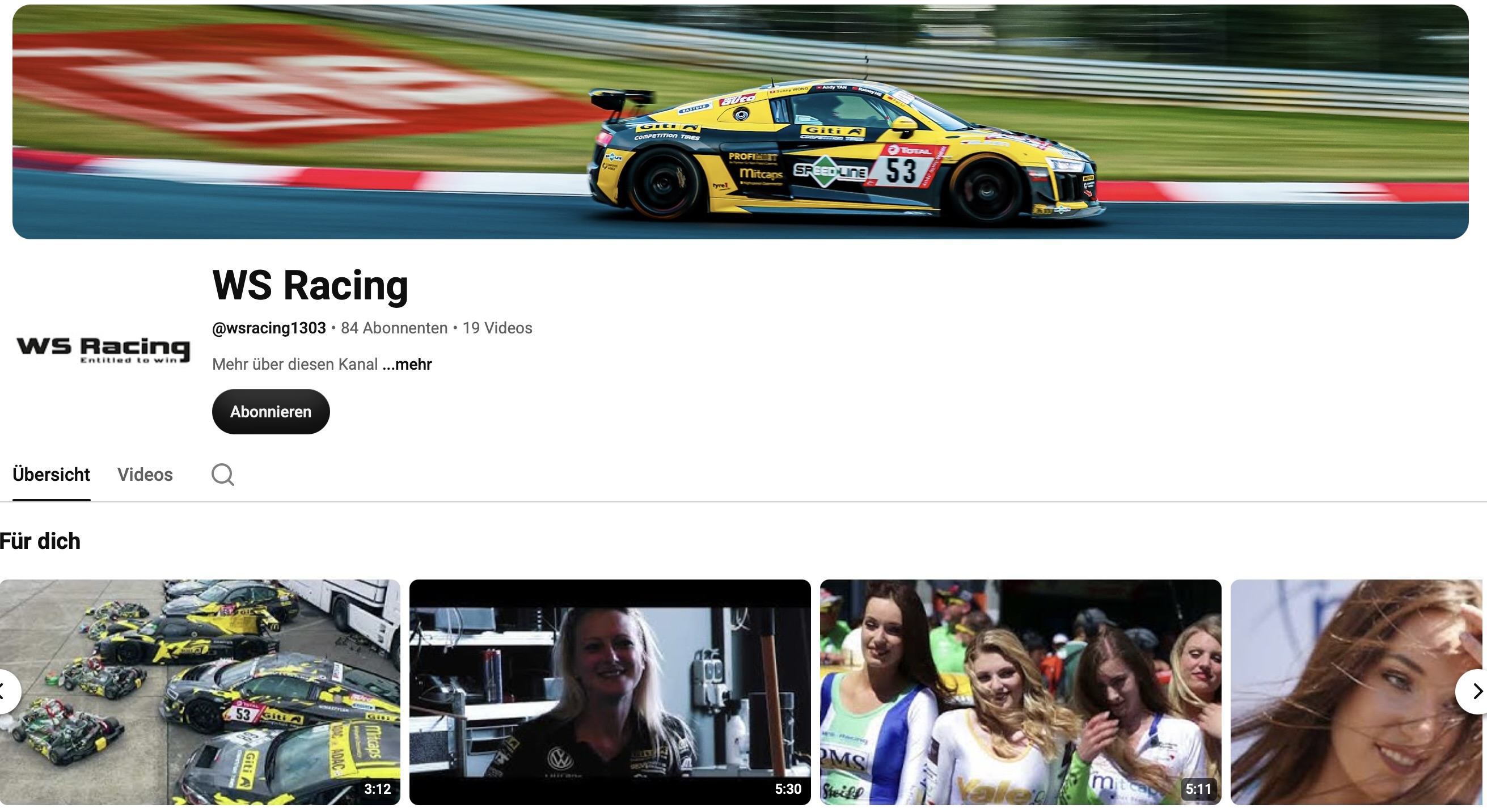 WS Racing YouTube